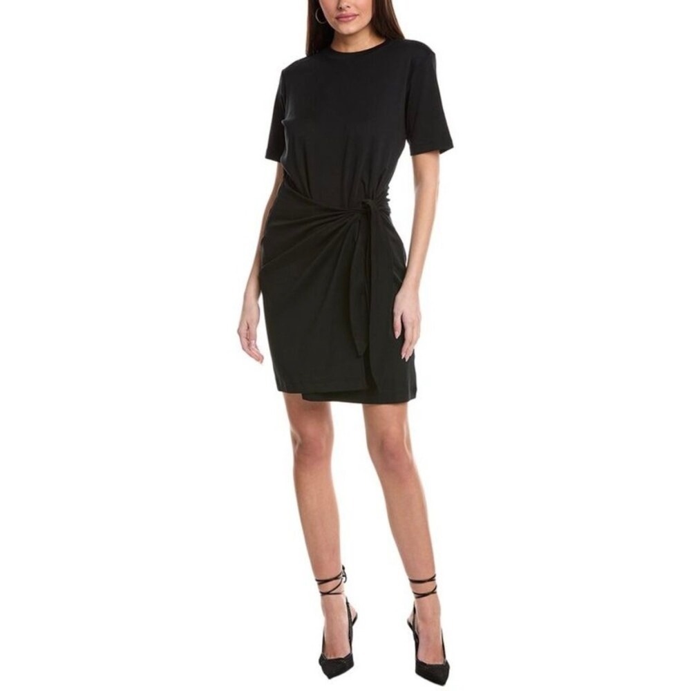 Vince Short Sleeve Side Tie T Shirt Dress XXS Minimalist Casual